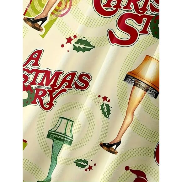 Men's XXL A Christmas Story Movie Theme Print Short Sleeve Hawaiian Shirt #F - Picture 5 of 5